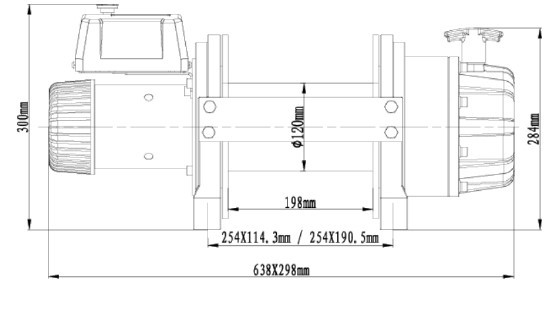 Trailer Parc - Trolii - Troliu electric cu cablu oțel RUNVA EWB25000 24V