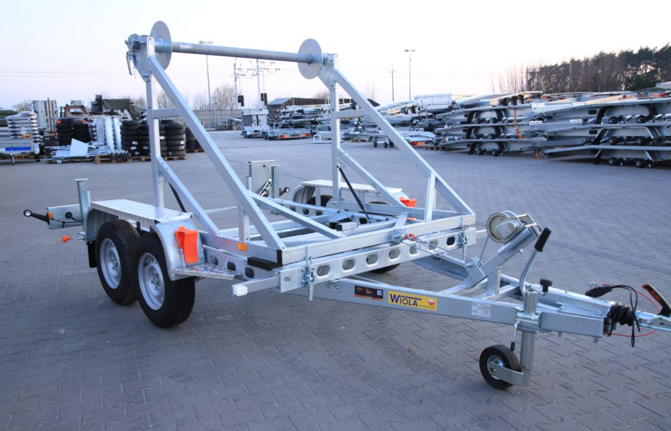 WIOLA transport tambur cablu, 2T-H2, 2 axe, GVWR 2700 kg WIOLA transport tambur cablu, 2T-H2, 2 axe, GVWR 2700 kg