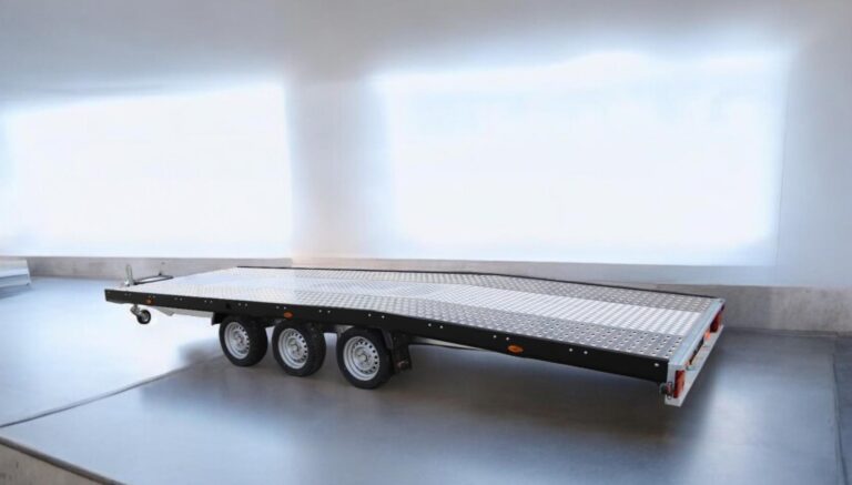 Trailer Parc - Trailere - Trailer PLATFORMA AUTO Jupiter (model nou) 6m, 3 axe, cu laterale vopsite