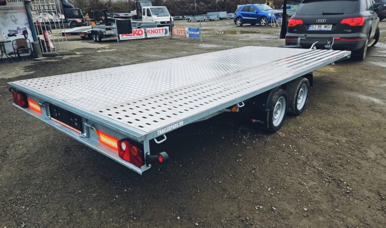 Trailer Parc - Intre 3000 kg - 3500 kg - Trailer PLATFORMA AUTO Mars drept, 5M, 3.5T, 2 AXE, 195/13 + Tabla striata