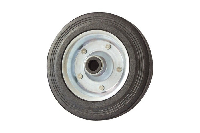 Roata picior de sprijin mic 200 x 50 mm, jantă din oțel, cauciuc solid Roata picior de sprijin mic 200 x 50 mm, jantă din oțel, cauciuc solid