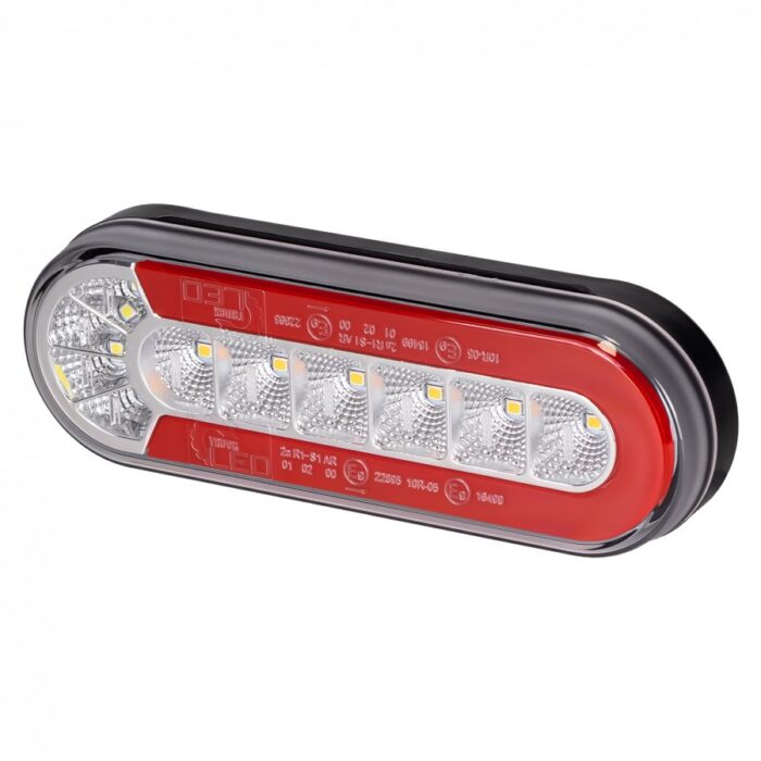 Lampă spate LED TL mică, ovală, 12/24V L1873