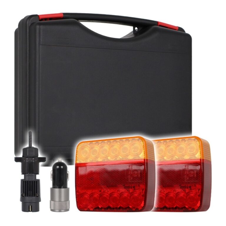 Set stopuri wireless trailer/platforma transport auto/remorca wi-fi fara fir LED cu magnet L2417-WL