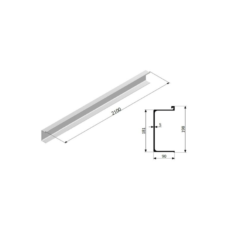 Trailer Parc - Fără categorie - Bara de protectie spate (camion, remorca) aluminiu, 2,1 M