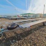 Trailer transport auto dublu/2 masini Gala Taurus 3 axe 8,5×2,15 m 3500 kg r13/r14, aluminium