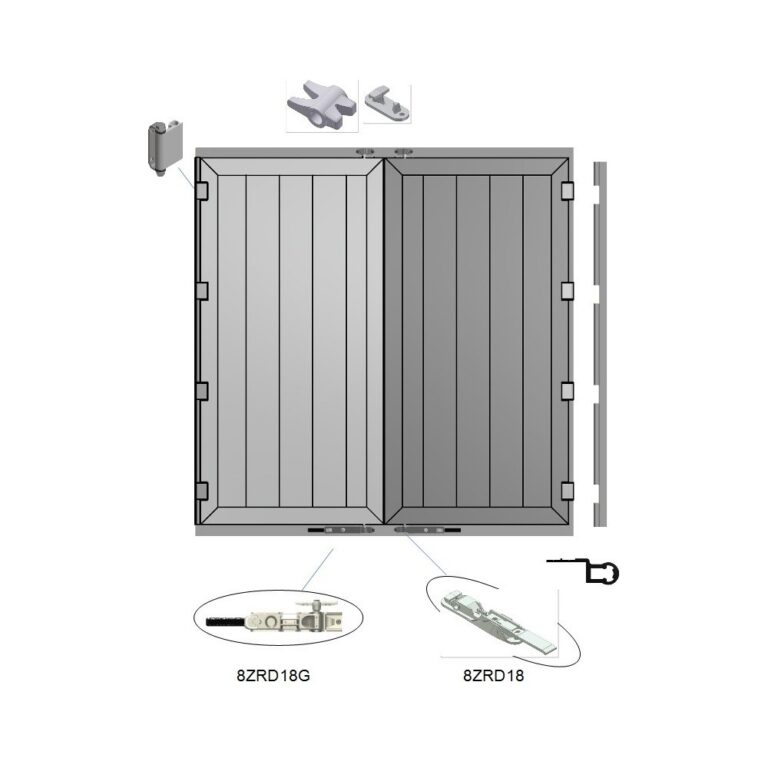 Ușă dublă din aluminiu 2200-3200mm x 2200-2550mm