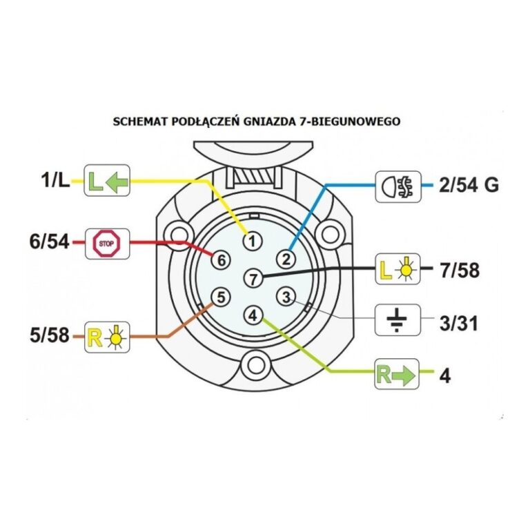 Priză cu 7 pini / 12V