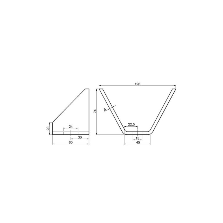 Suport de montare 75x60x5 mm