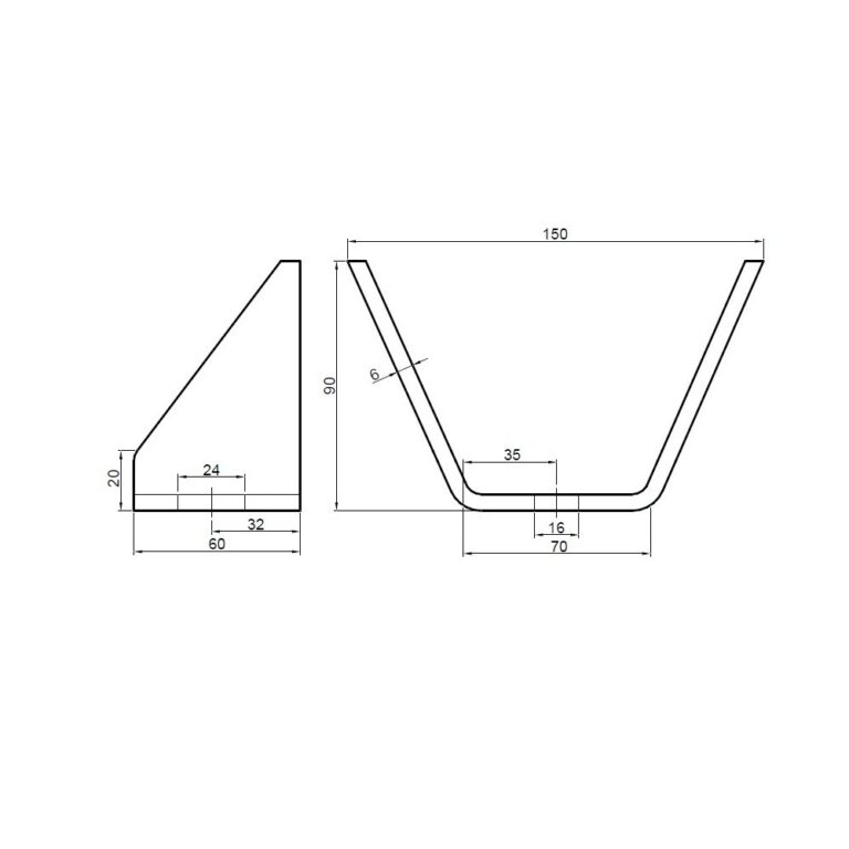 Suport de montare 150x60x6