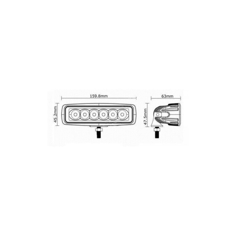 6x LAMPĂ DE LUCRU LED CU PROIECTOR