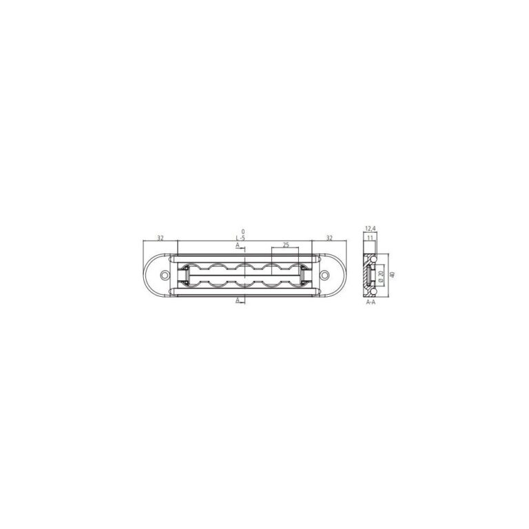 BANDĂ DE MONTAJ PENTRU LINII DE AER 2000 x 40 mm + CAUCIUC DE PROTECȚIE / DOPURI