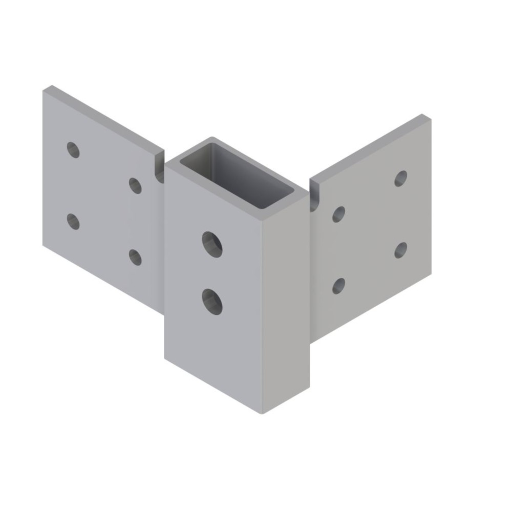 COLȚ DIN ALUMINIU 90 GĂURI CENTRALE PP/TL COLȚ DIN ALUMINIU 90 GĂURI CENTRALE PP/TL