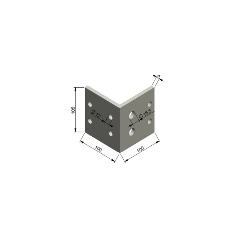 Cadru de colț din aluminiu 90 universal cu găuri