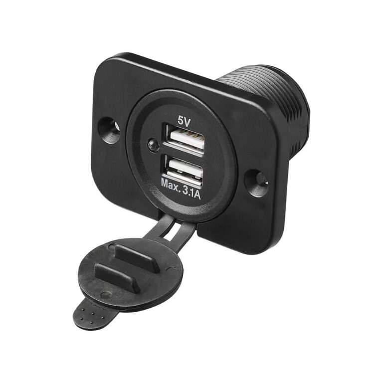 PRIZĂ DUBLU 2 x USB ÎNCORPORATĂ 3100mA 12V/24V