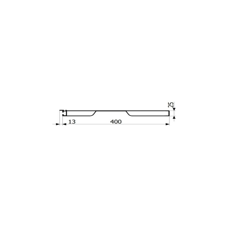 Profil șină laterală anod aluminiu 400 mm L-2500 mm