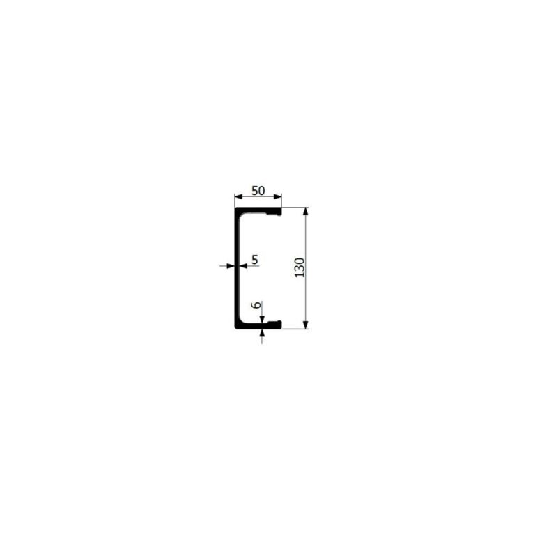 Profil cadru suport C130 mm L-5200 mm ALU
