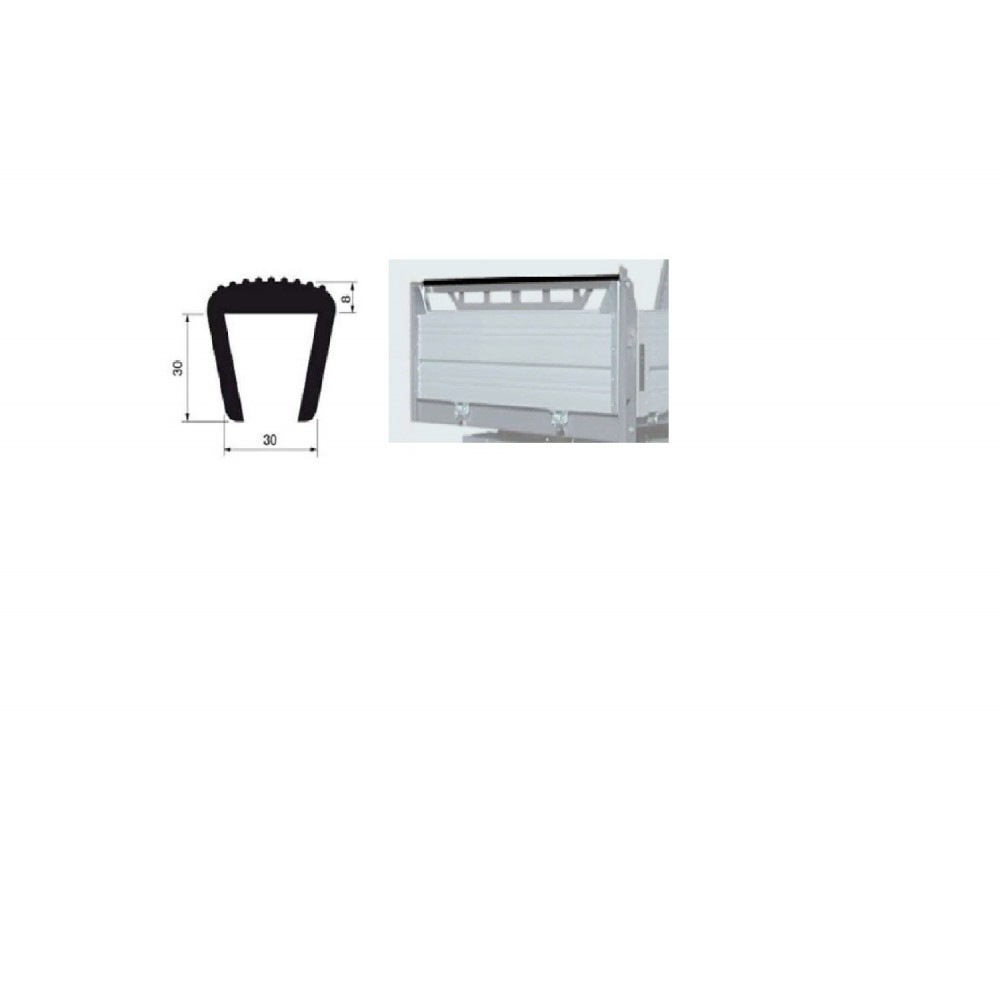 PROFIL PVC PENTRU PROTECȚIE LATERALĂ/A ÎNCĂRCĂTURII L 2500 MM PROFIL PVC PENTRU PROTECȚIE LATERALĂ/A ÎNCĂRCĂTURII L 2500 MM