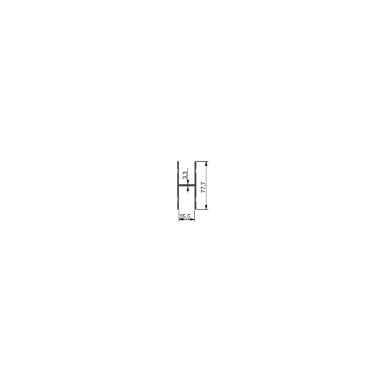 Profil de închidere anod din aluminiu H L-1000mm