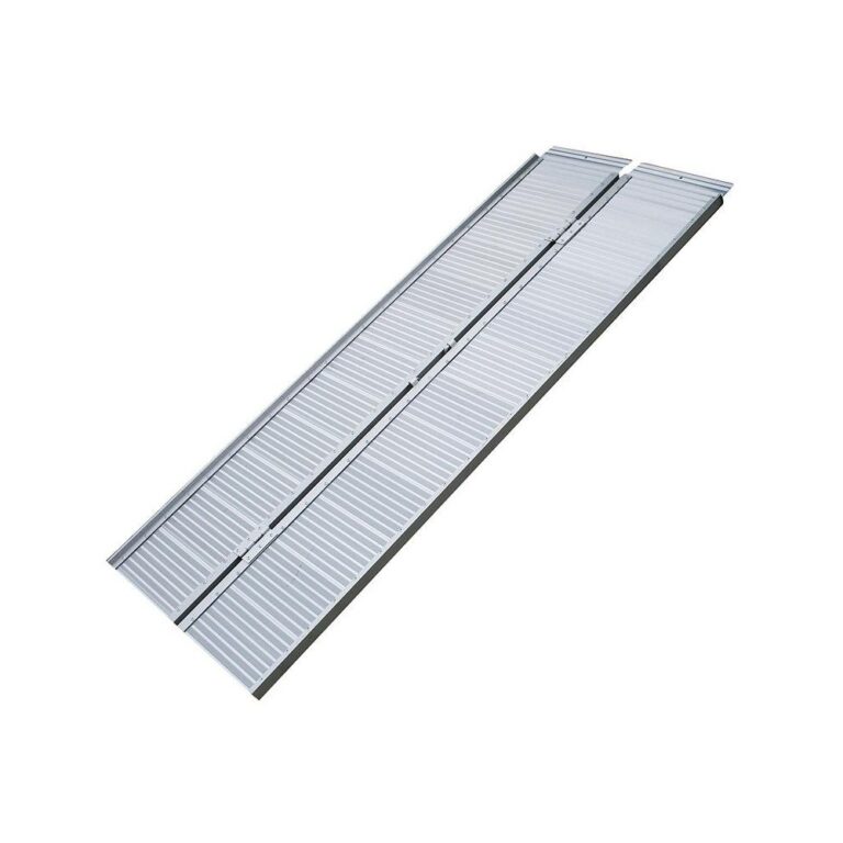Rampă pliabilă din aluminiu pentru scaun cu rotile 122x73cm