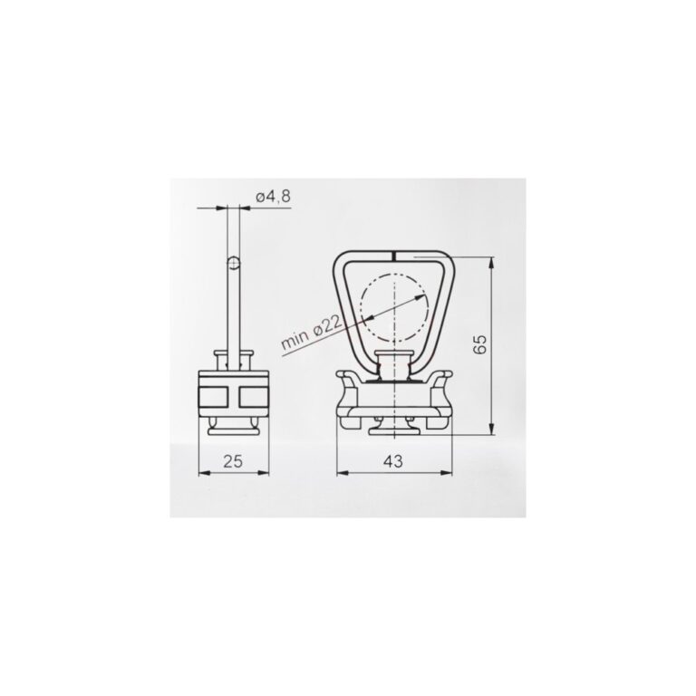 SUPORT DE MONTARE PENTRU TUBULARIE DE AER 500 kg PVC