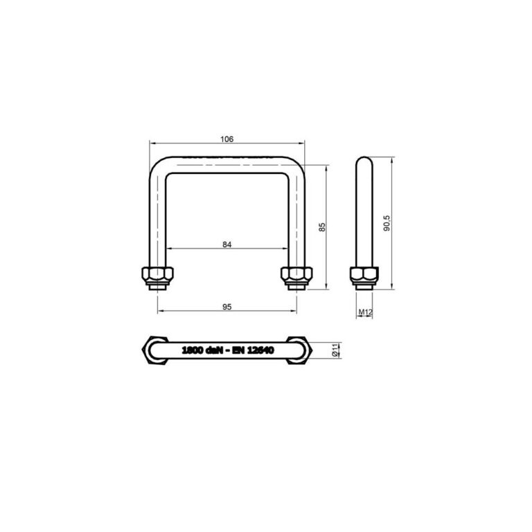 Suport de montare ZN M12 1800 kg
