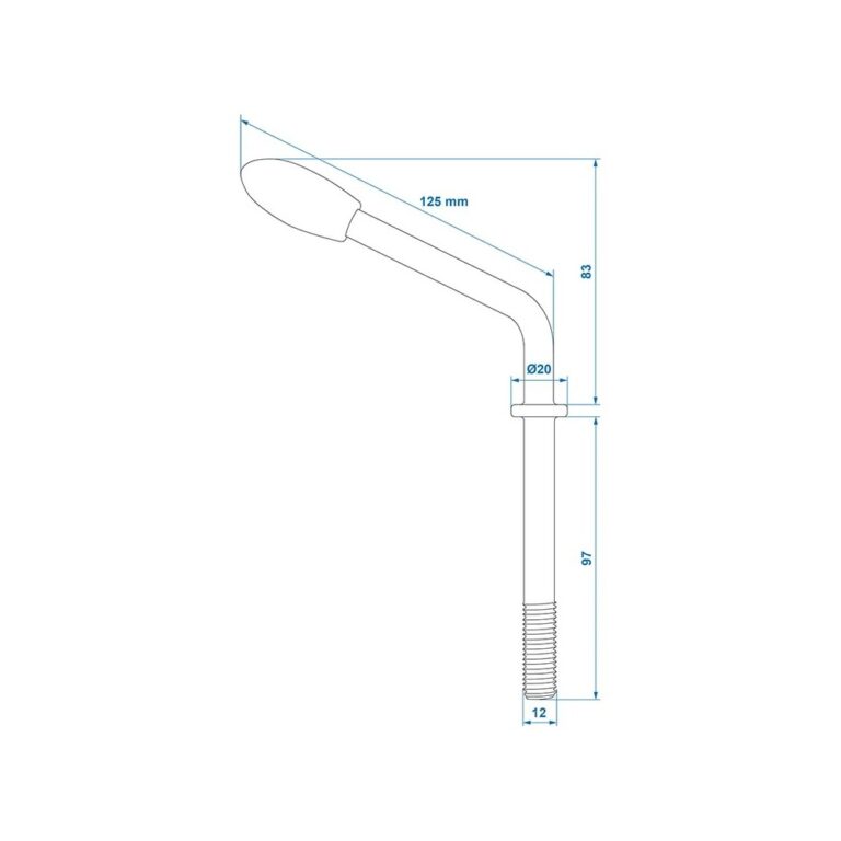 Manivelă arbore pentru clemă roată de susținere Diametru 60 mm