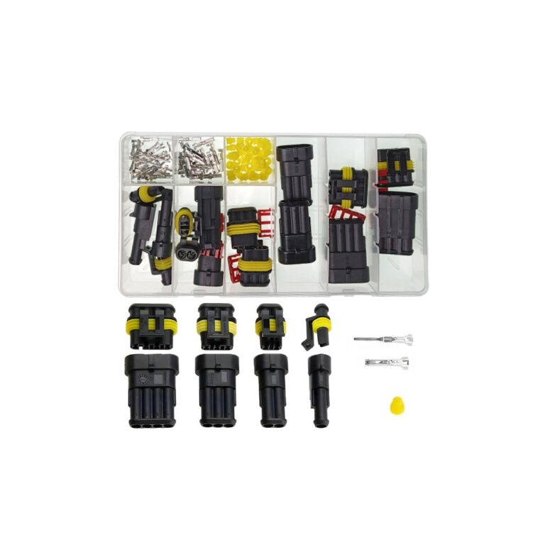 Kit conector AMP SUPER SEAL / 8 seturi mufă + priză cu 1-4 pini