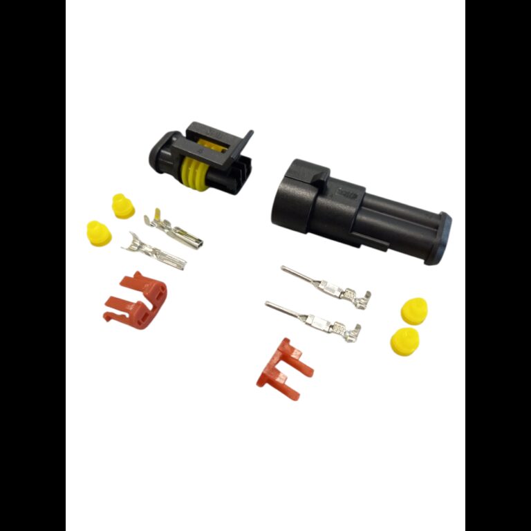 Set conector ermetic cu mufă AMP SUPER SEAL cu 2 pini