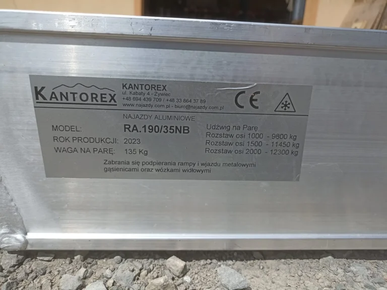 Rampe de încărcare/descarcare aluminiu 3500 x 562 mm, 12300 kg