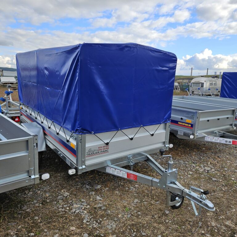 BEG7527U Remorca auto 750 kg 1 ax Niewiadow Bara de torsiune BASCULABILA 2,63X1,32M cu prelata